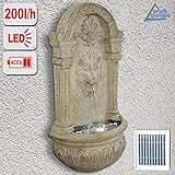 [page_title]-AMUR Gartenbrunnen Solarbrunnen Brunnen Vogelbad Wasserfall Wasserspiel für Garten Terrasse Wandbrunnen, Balkon, Löwen-Brunnen Sehr Dekorativ, Gartendeko mit Pumpe, Led-Licht-Gartenleuchte