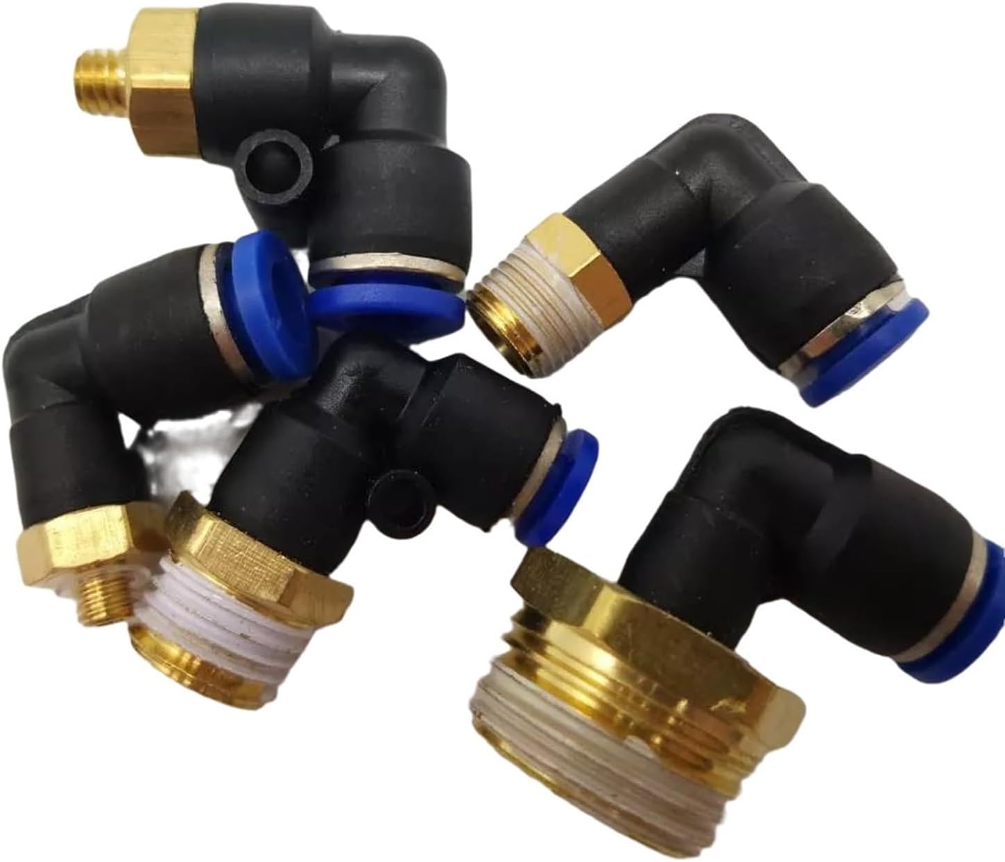30pcs PL14-03 PL16-04 Elbow Pneumatic Quick connector Fitting 3/8 1/2 BSPT Male Thread 14mm 16mm hose OD Air Push In mount(PL16-04)