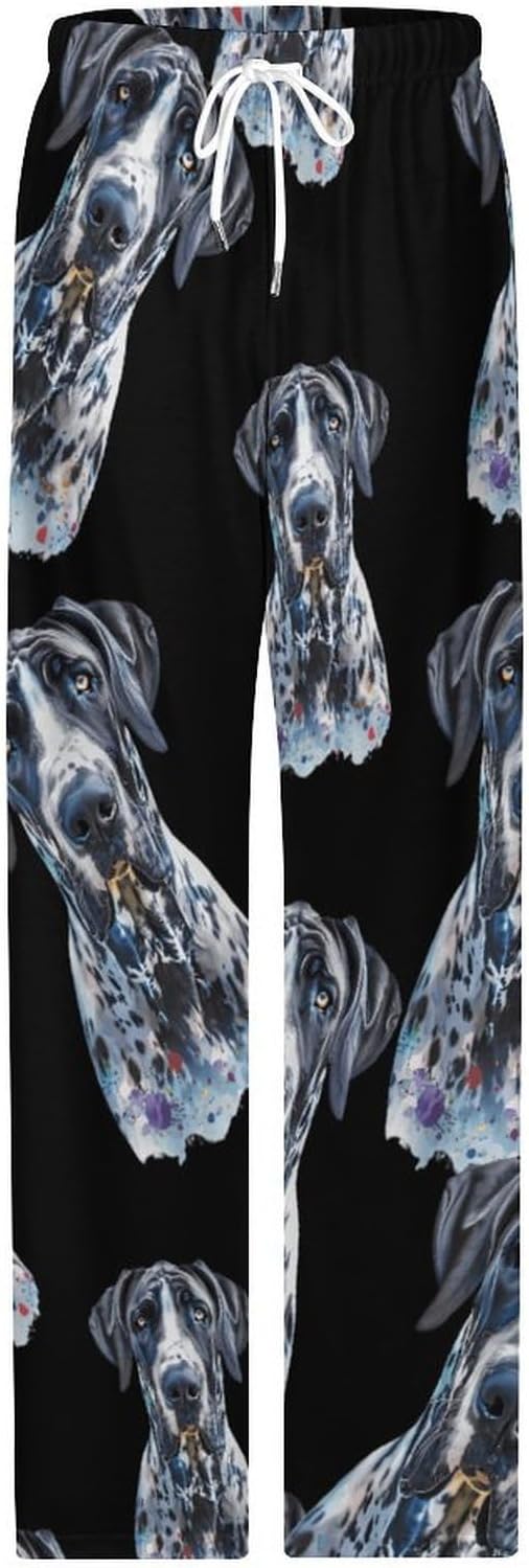 Great Dane Dog Women's Pajamas Pants Lounge Bottoms Trousers Sleepwear Nightwear Pjs