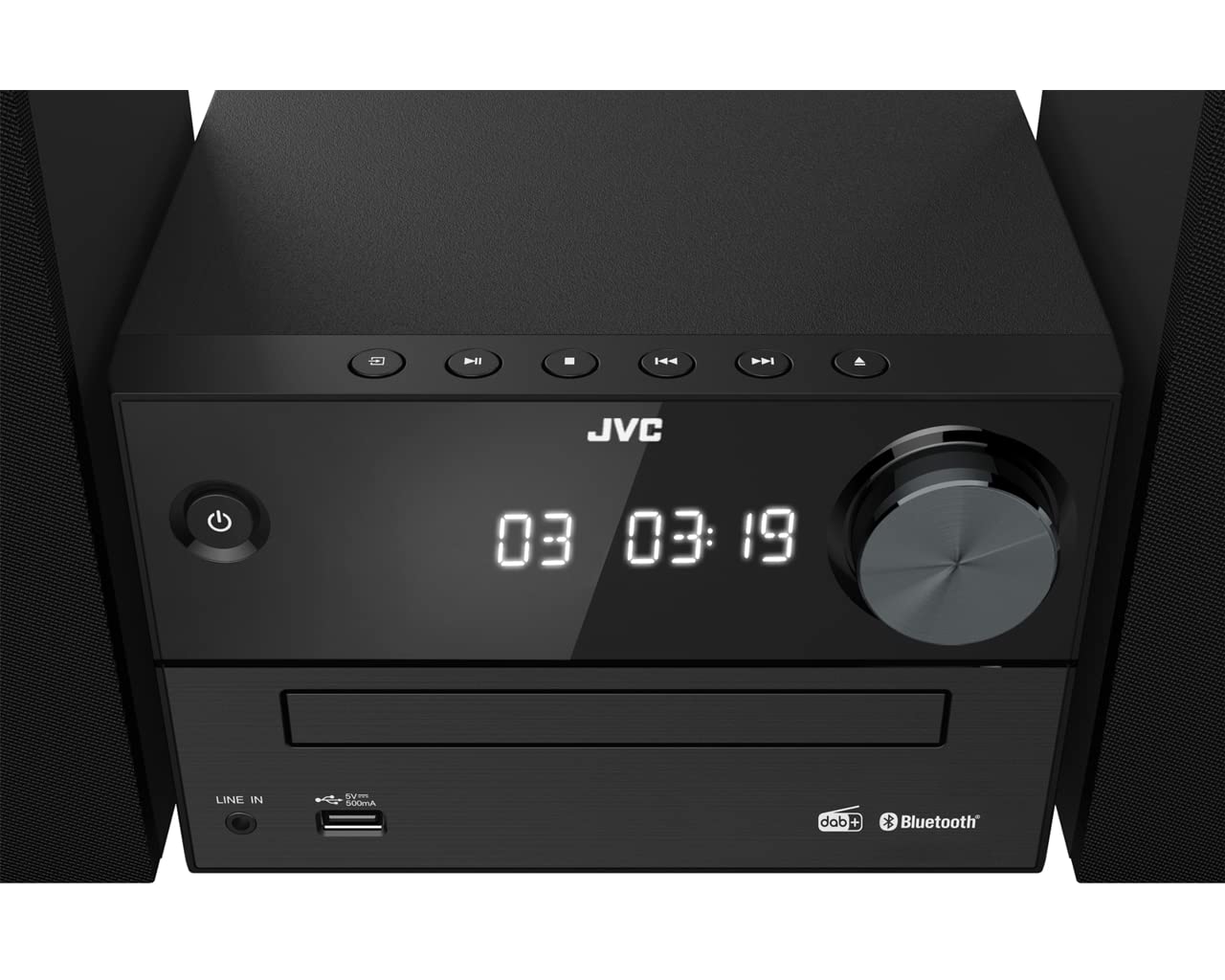 JVC UX-C25DAB - Micro HiFi-System mit CD, USB, Bluetooth, DAB+, UKW-RDS, Line-In und IR-Fernbedienung, Schwarz