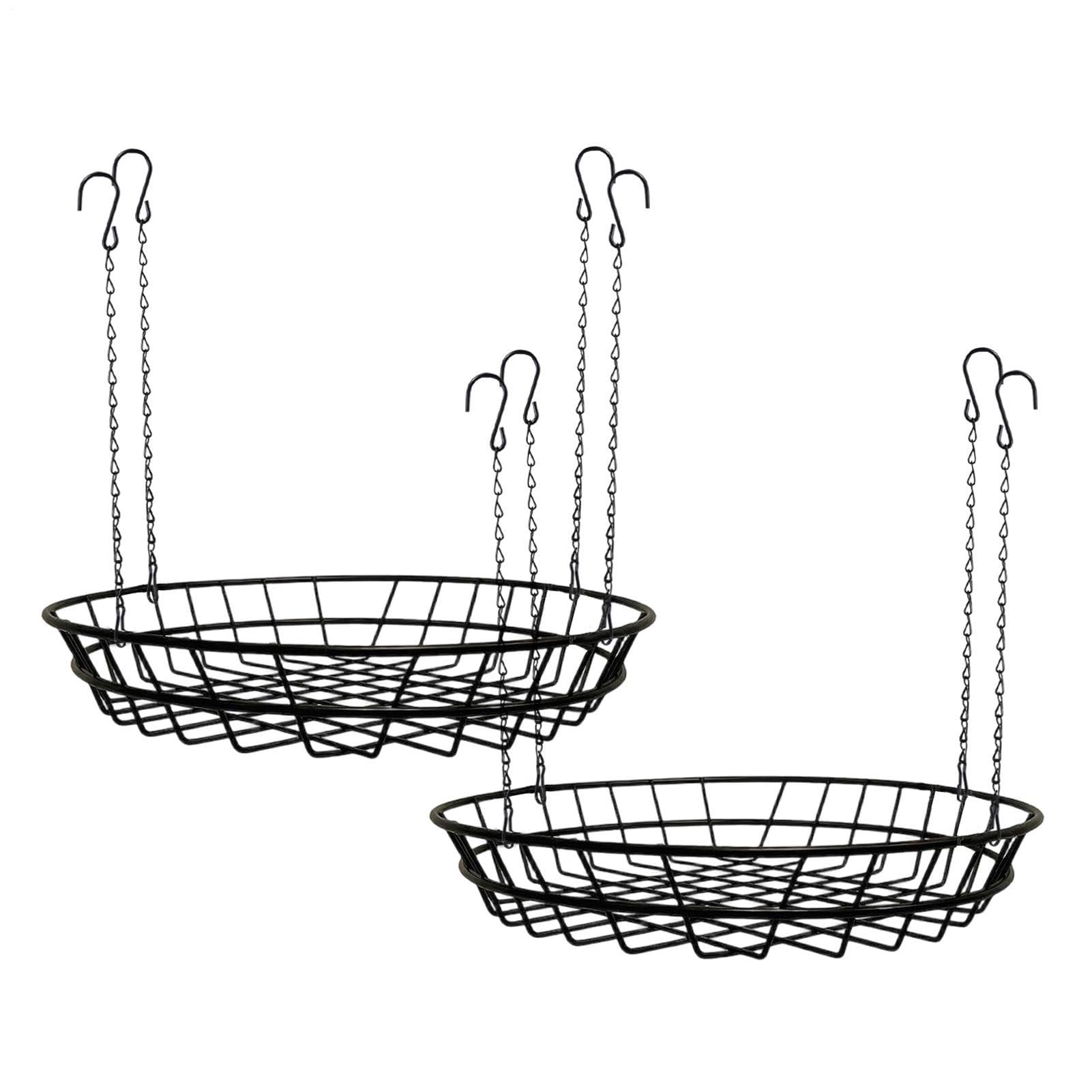 Elevador ajustable para plantas con 2 ganchos de metal de alta resistencia