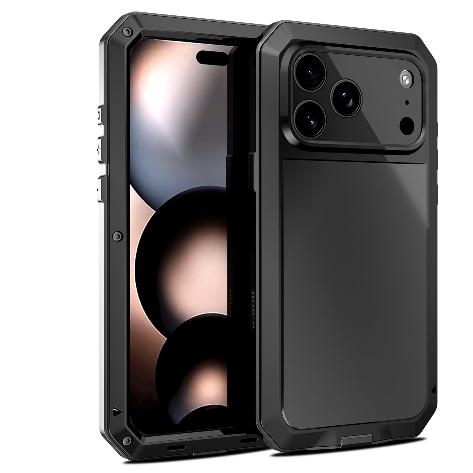 Metalowe Etui Dla iPhone 18 Pro Max/18 Pro, Military Screen Protector
