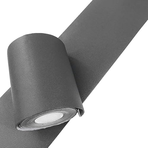 Papel tapiz autoadhesivo gris oscuro mate, impermeable, borde de pared, fácil de aplicar, azulejos de cocina, baño, 4.2 x 393 pulgadas