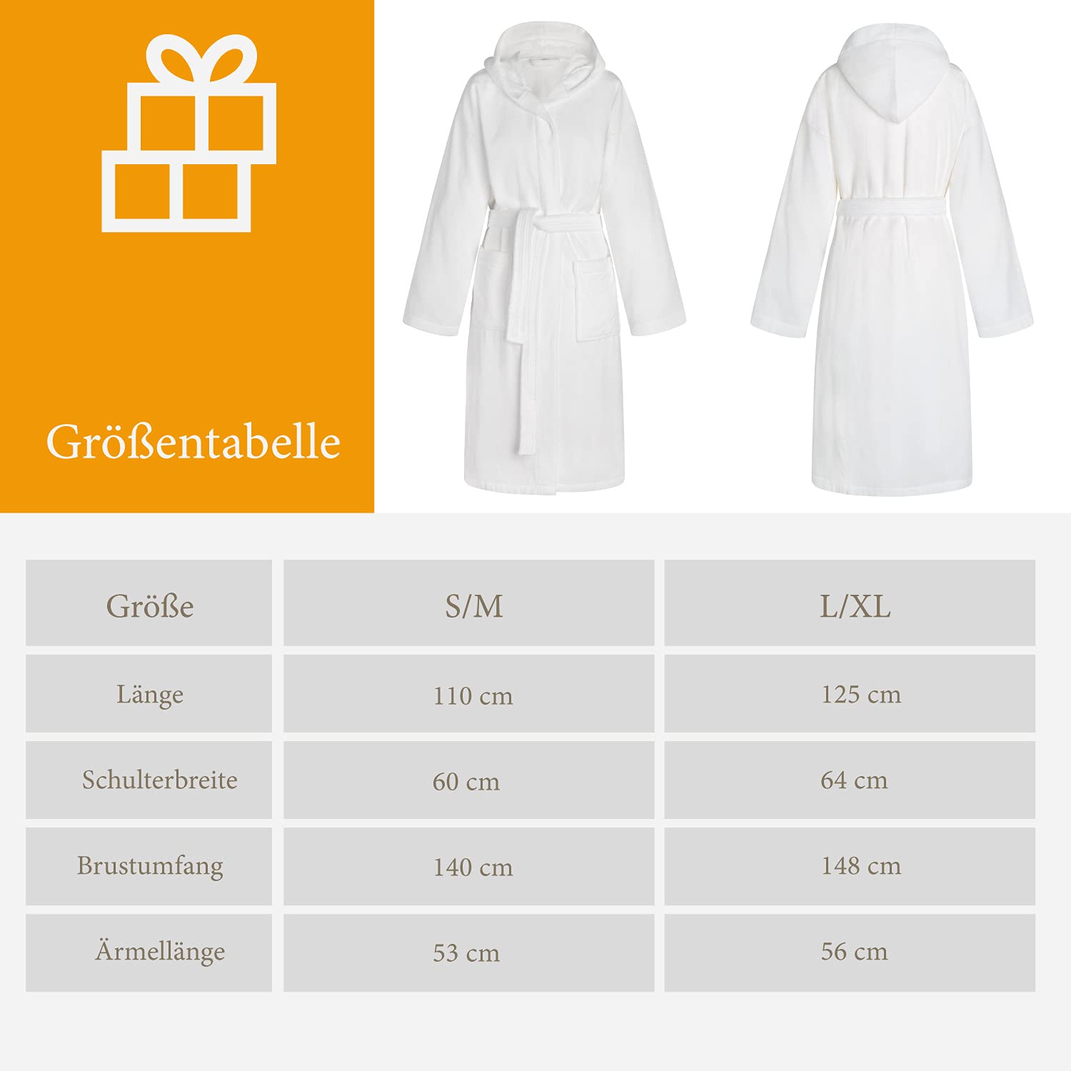 Smyla Premium Baumwoll Bademantel personalisiert mit Wunsch-Text | personalisierte Geschenke Damen Herren | Sauna Kimono Morgenmantel flauschig