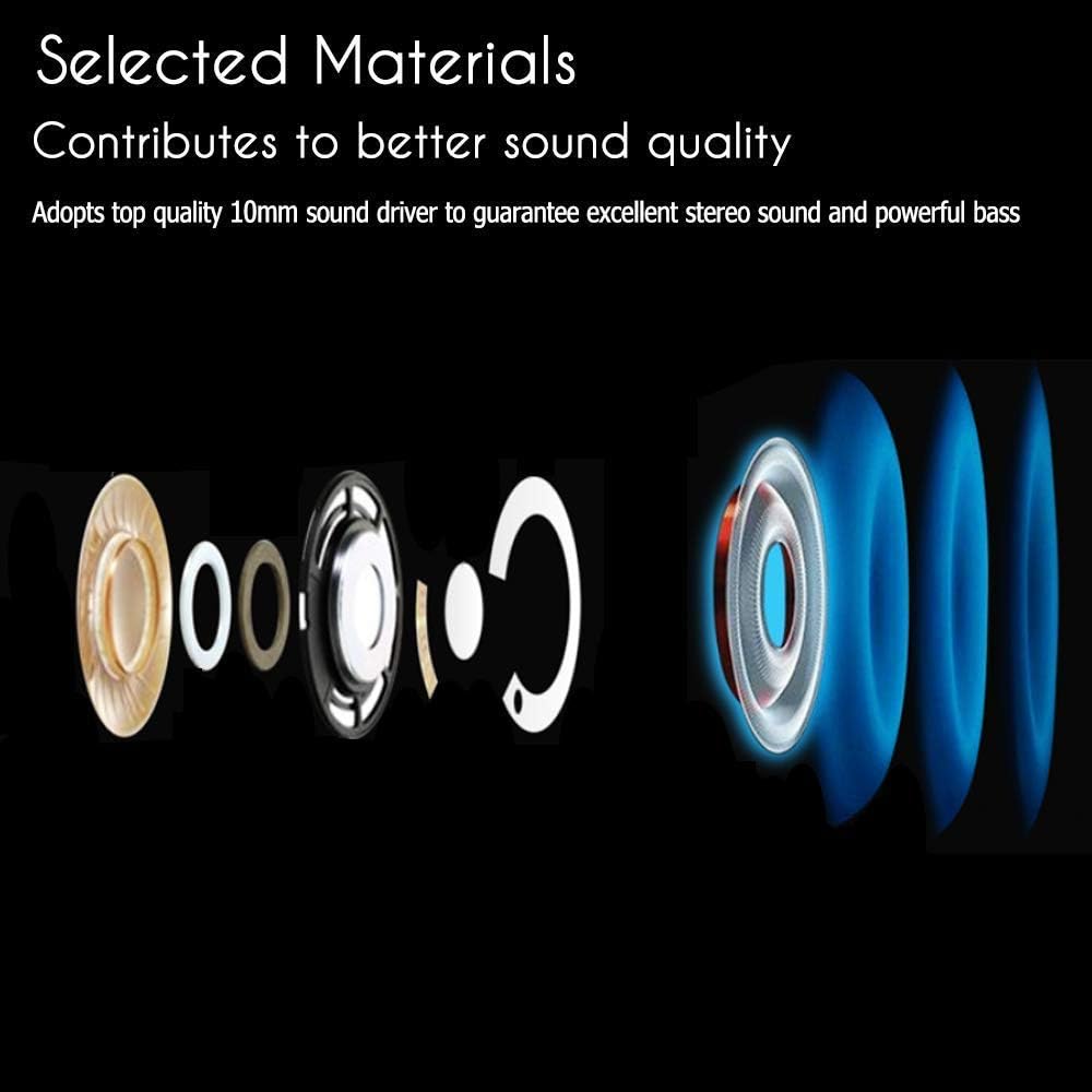 Woostar Bluetooth Headphones, Bluetooth 5.0 Wireless Magnetic Earbuds Sweatproof Earphones Stereo Headphones for Running Workout Gym Noise Cancelling (Rose Gold)