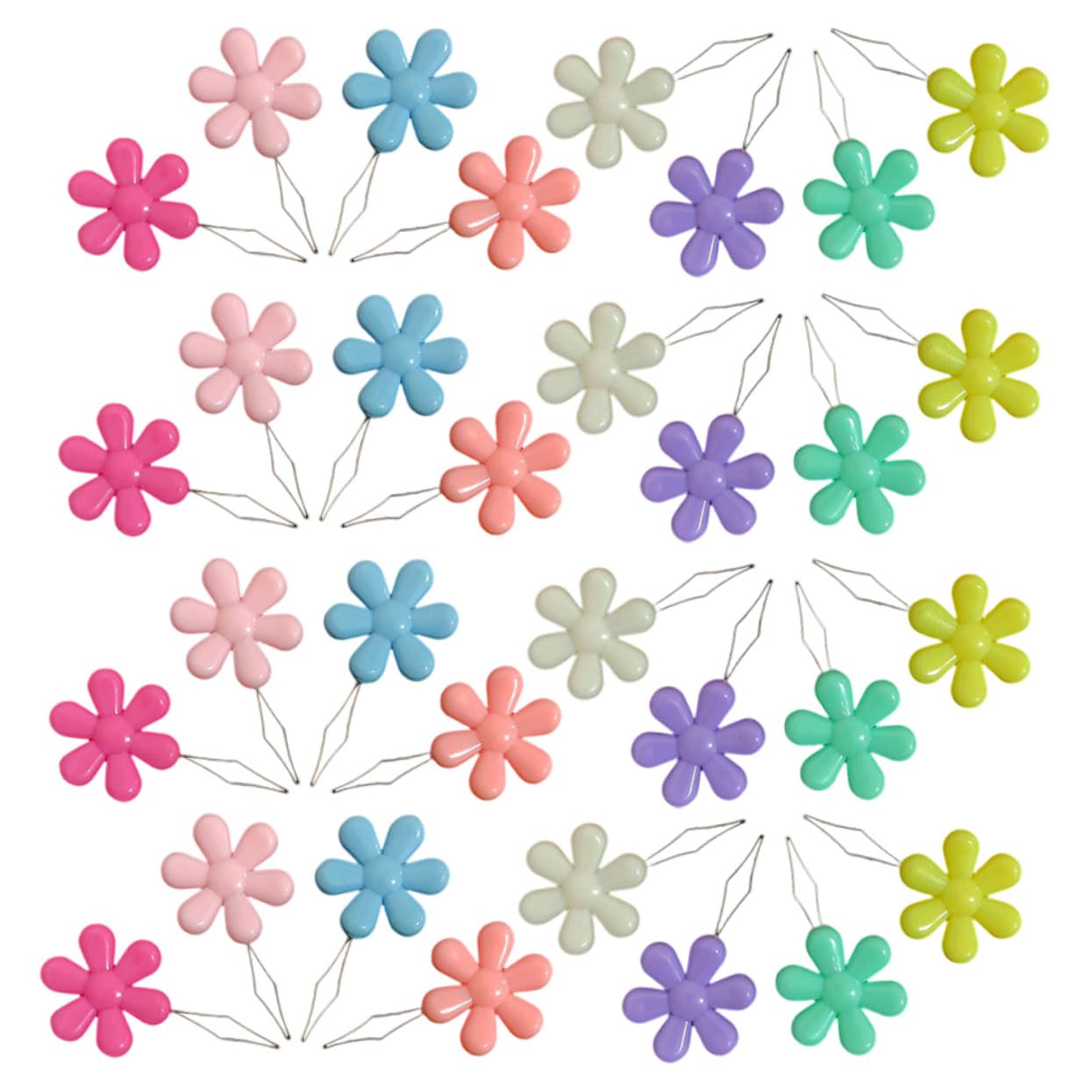 Uonlytech 5 Series Rostro De Flores Para Enhebrar Accesorios Y Suministros De Costura Enhebradores De Agujas De Coser A Mano Porta Agujas De Coser El Plastico 50 Piezas X 5