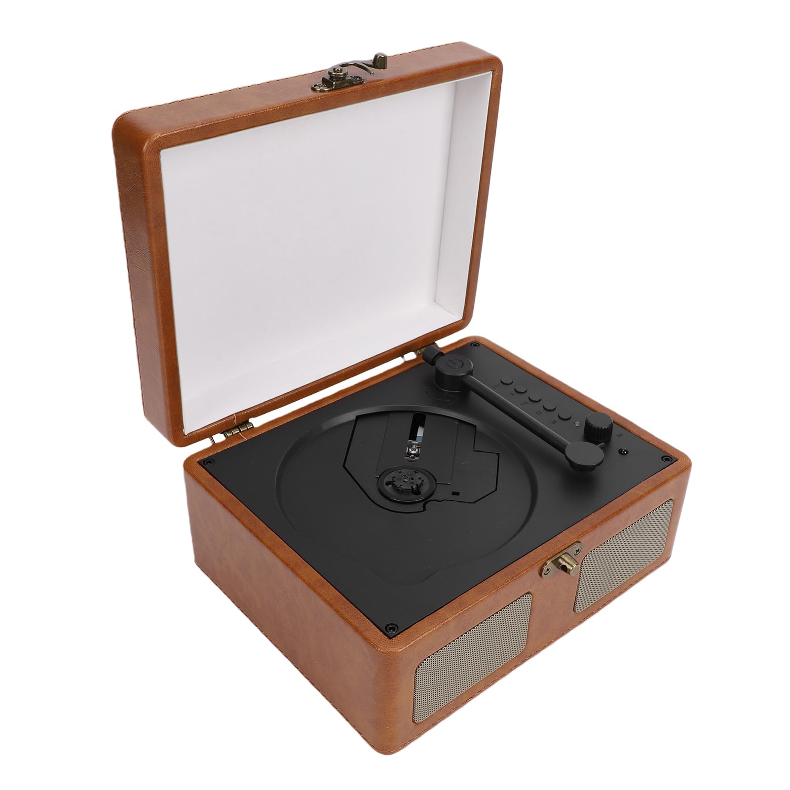 Generic Lettore CD in Stile Giradischi Classico con funzionalità di Altoparlante Bluetooth per gli Appassionati di Audiolibri Design Portatile Ed Elegante