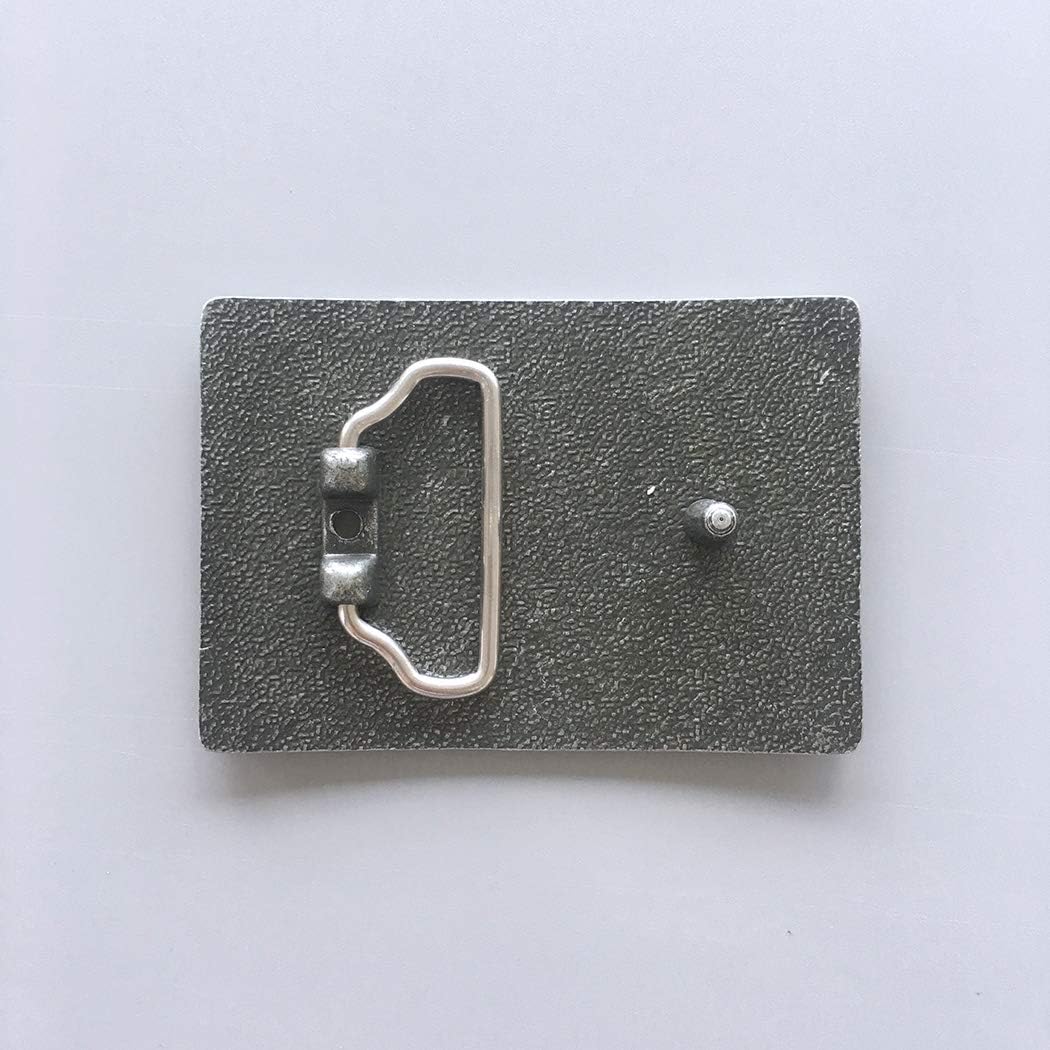 JEAN'S FRIEND Antique Brushed Silver Rectangle Blank Belt Buckle For Engraving - Image 5