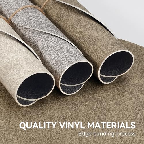 Image of 13 inch Round Placemats Set of 6, NCUE Dual-Sided Faux Leather Heat Resistant Table Mats, Waterproof Oilproof Washable Protective Table Placemats with Coaster, Wipeable Vinyl for Indoor & Outdoor Use