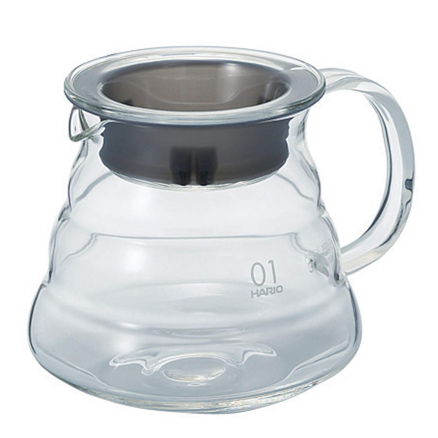 V60 Range Server 360ml, Heatproof Glass, Pour Over Coffee Server - Clear