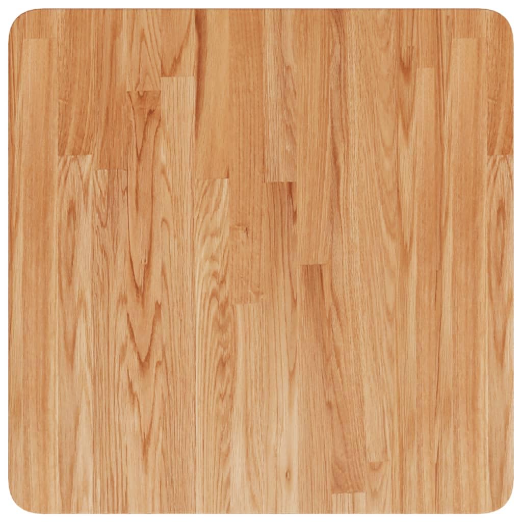Plateau de table rustique pour salle à manger en chêne traité - Plateau de table carré en bois de chêne à construire soi-même et à décorer soi-même - 50 x 50 x 2,5 cm - En bois massif de chêne