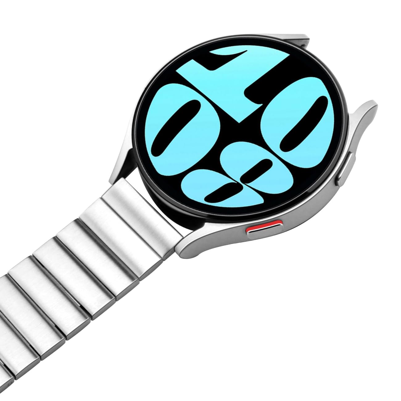 Bracelet de rechange en acier inoxydable compatible avec Samsung Galaxy Watch 6/5/4/Active 2, 4 Classic Band 46 mm, 42 mm/Galaxy 3 41 mm, 20 mm à dégagement rapide en acier inoxydable pour