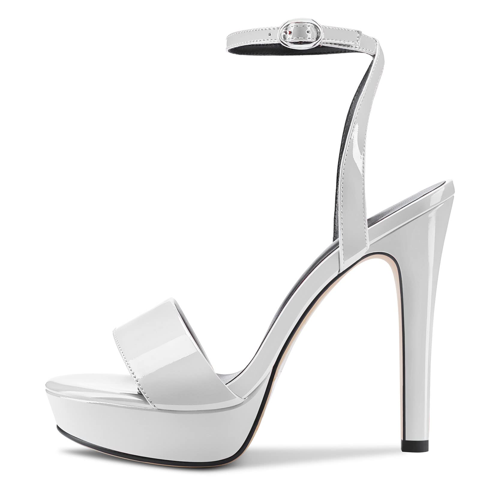 Castamere Donna Spillo Alto High Tacco Heel Aperte sulla Punta Cinturino alla Caviglia Slingback Sandali Piattaforma Clear Sexy da Matrimonio 13 CM Heels