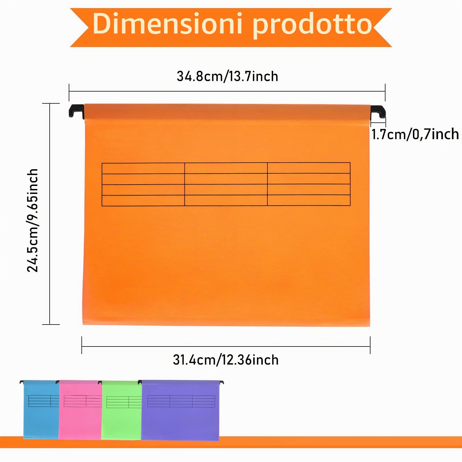 30 cartelle sospese formato A4