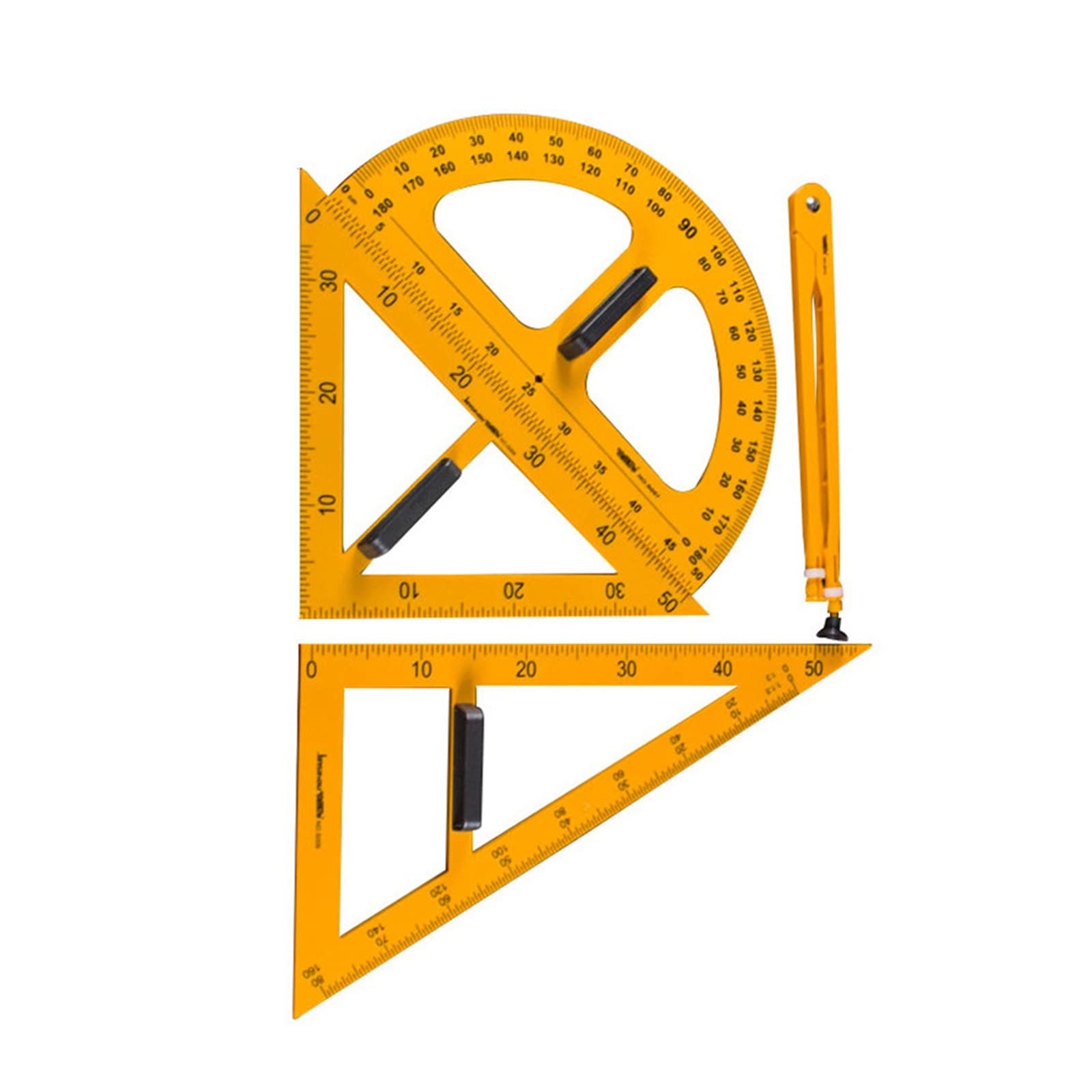 Set Drawing Tool Ruler Protractor Measurement Tools Triangle Straightedge