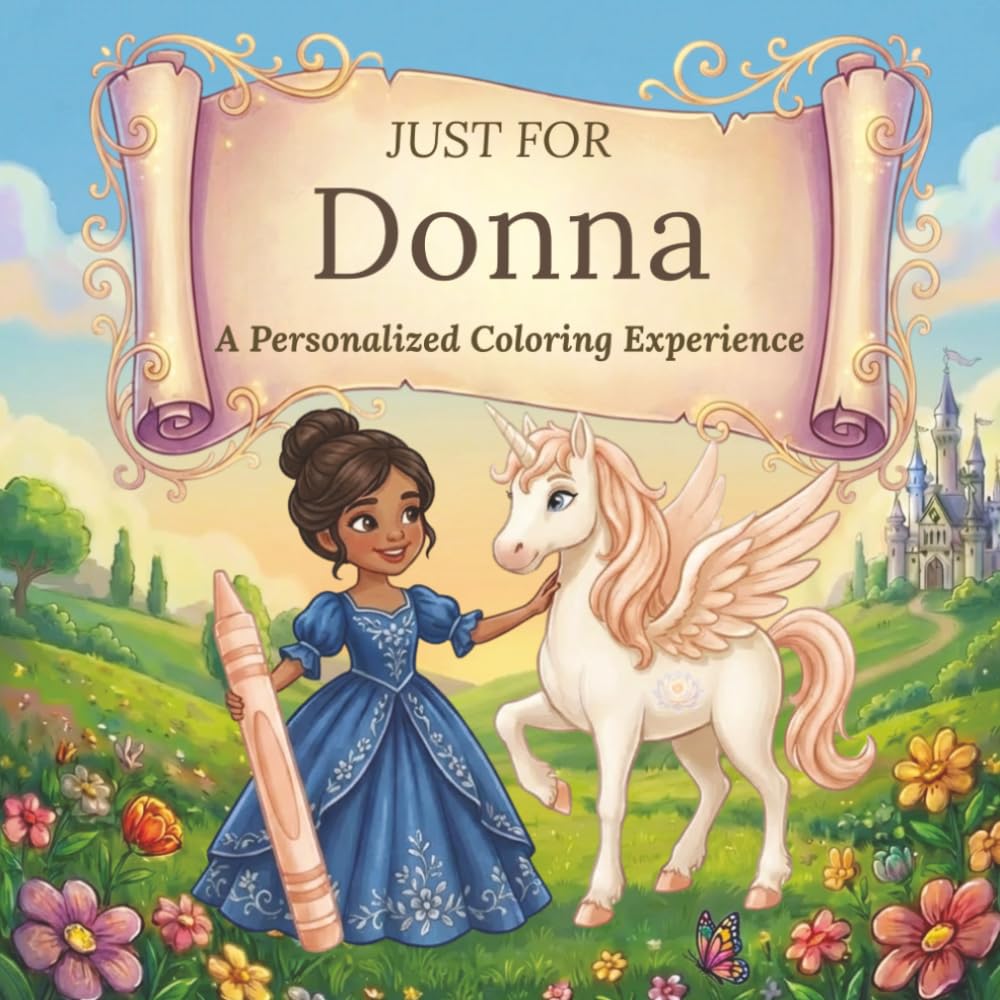 Just for Donna: A Personalized Coloring Experience: 50 total coloring pages | 28 coloring pages featuring Donna’s name | 22 coloring pages themed for girls (Personalized Coloring Book Series)