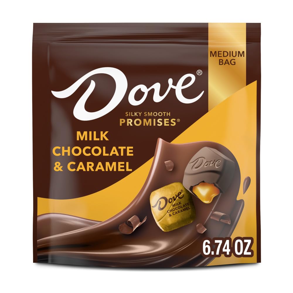 DOVE PROMISES Milk Chocolate & Caramel Candy, 6.74 Oz Bag