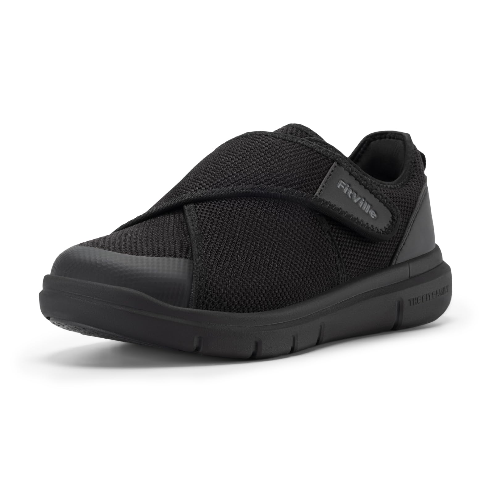 FitVille Diabetiker Schuhe Herren Extra Weit Gesundheitsschuhe mit Klettverschluss Senioren Orthopädische Schuhe Hausschuhe Walkingschuhe Schwarz Braun Gr.40-50