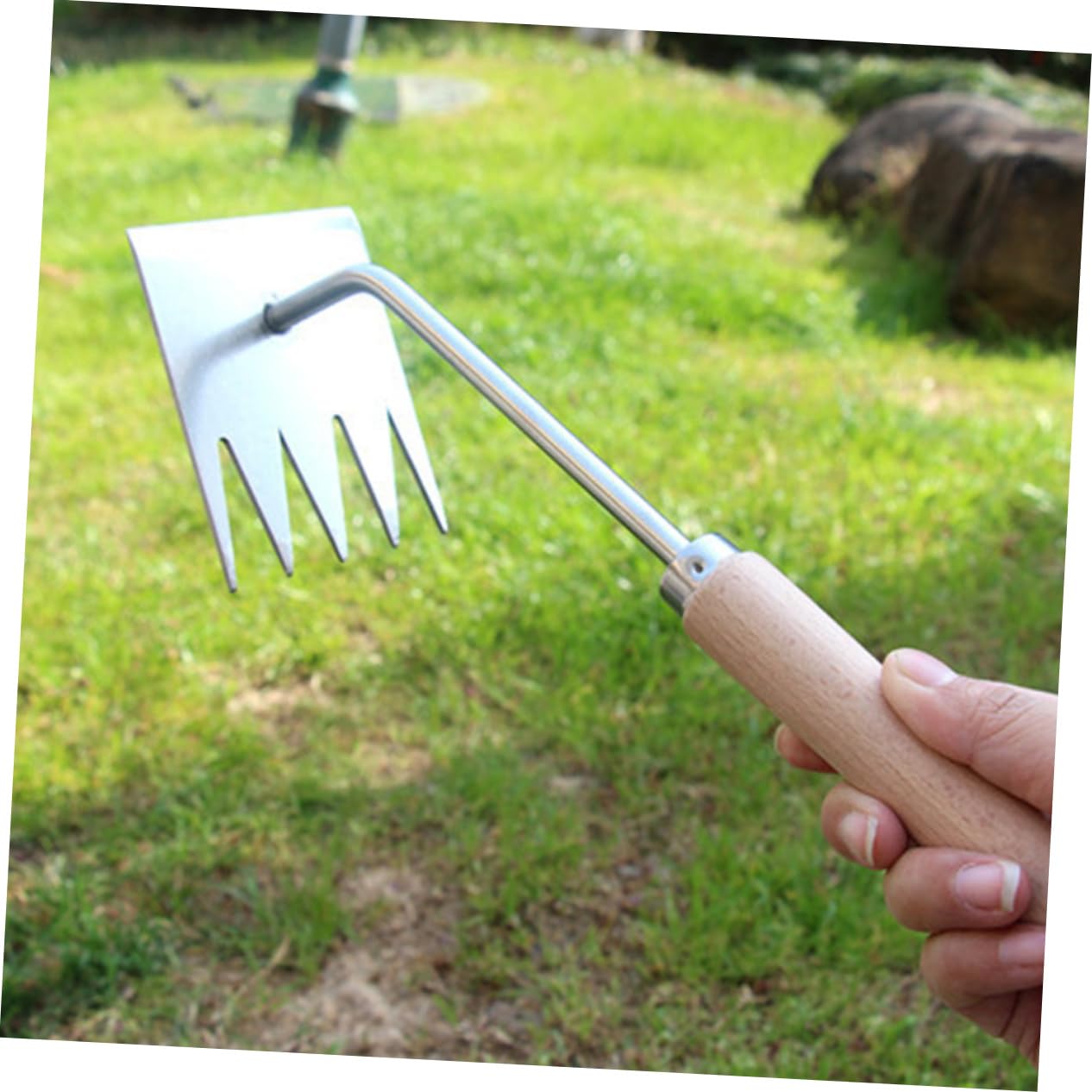 Toyvian 3 Stück Gartenwerkzeug zur Unkrautentfernung Multifunktionaler Unkrautstecher mit Ergonomischem Holzgriff für Effektives Entfernen von Hartnäckigem im Garten
