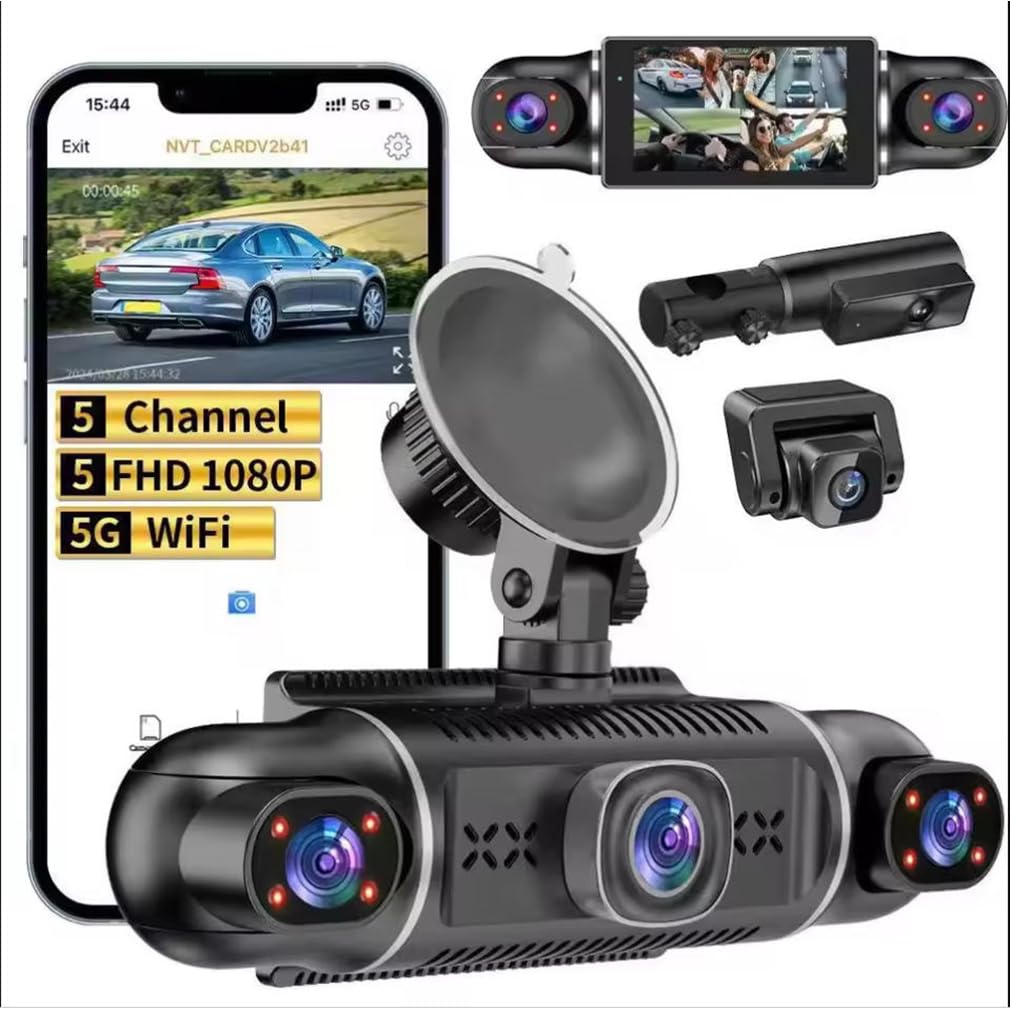 Amazon.co.jp: 5チャンネル 360度対応 ドライブレコーダー（車載用