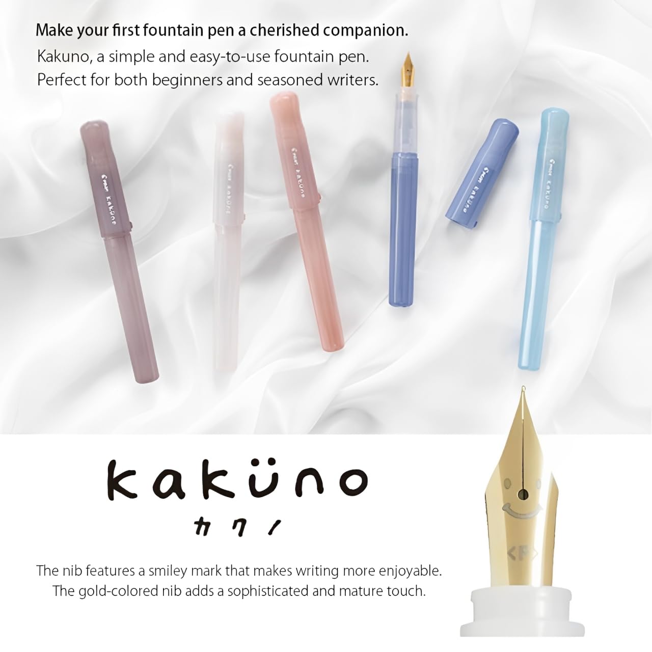 Pluma Estilográfica Pilot Kakuno Punta Media Cuerpo Blanco R | Meses