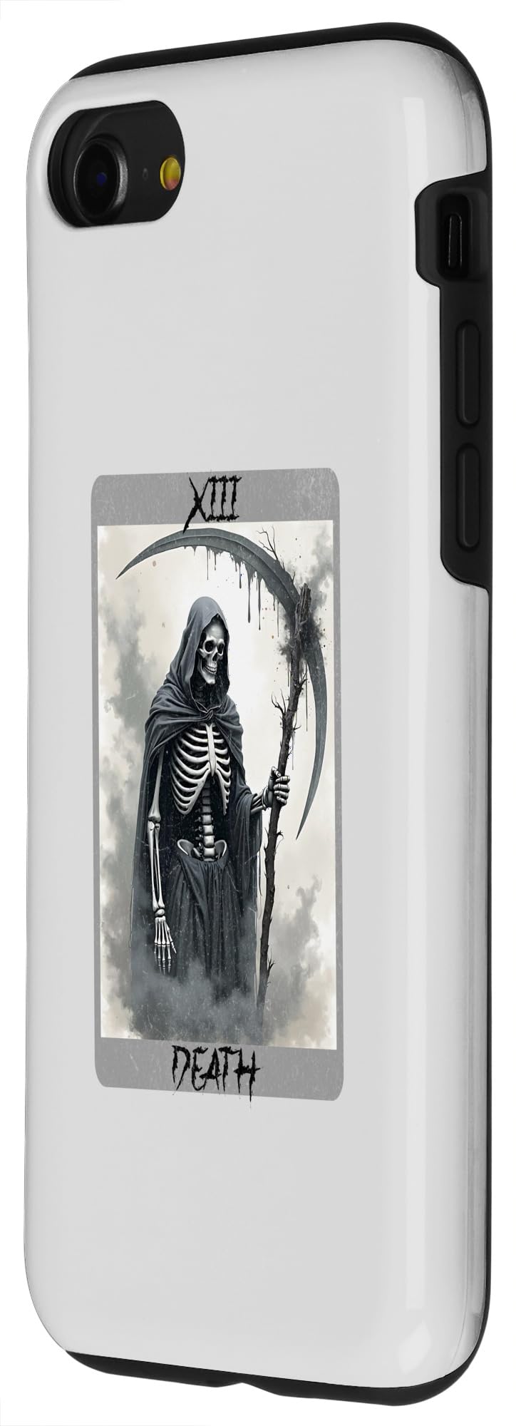 iPhone SE (2020) / 7 / 8 Vintage Tarot Card Death Reaper Occult Satan Unholy Horror Case - Image 2