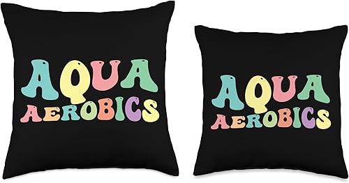 Miniatura 3 de Aqua Aerobics Water Fitness Gifts Aqua Aerobics Water Fitness Throw Pillow, 16x16, Multicolor