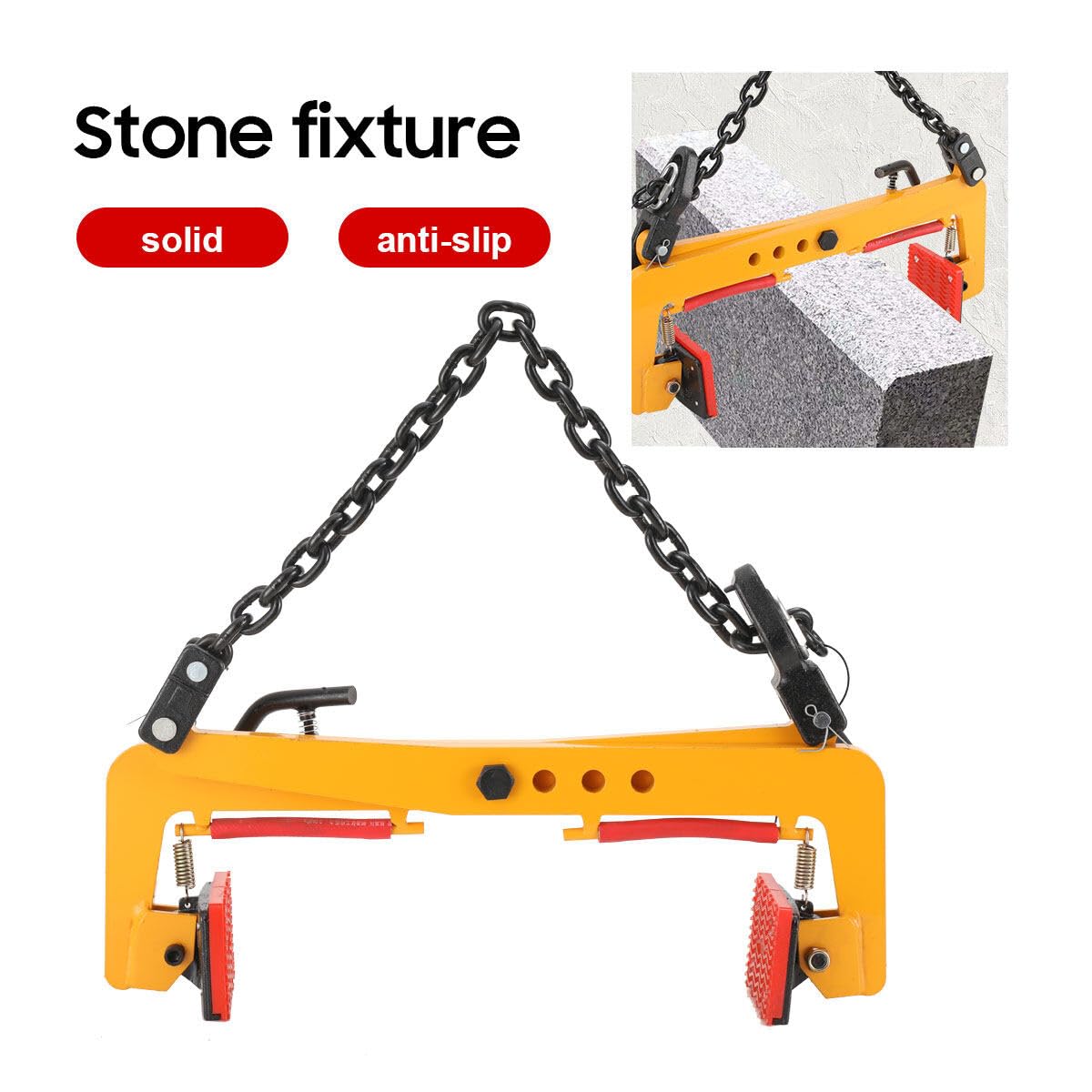 Pinces de Levage 12-36cm 325kg Pinces Levage Ouverture Réglable Pince de levage pour bordure, Verticale Pince Plaque Verticale pour Levée et Transport, Fixture Dalle Marbre