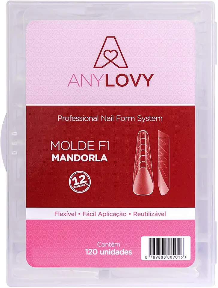 Molde F1 Mandorla Unhas De Gel Acrigel Anylovy 120 Und