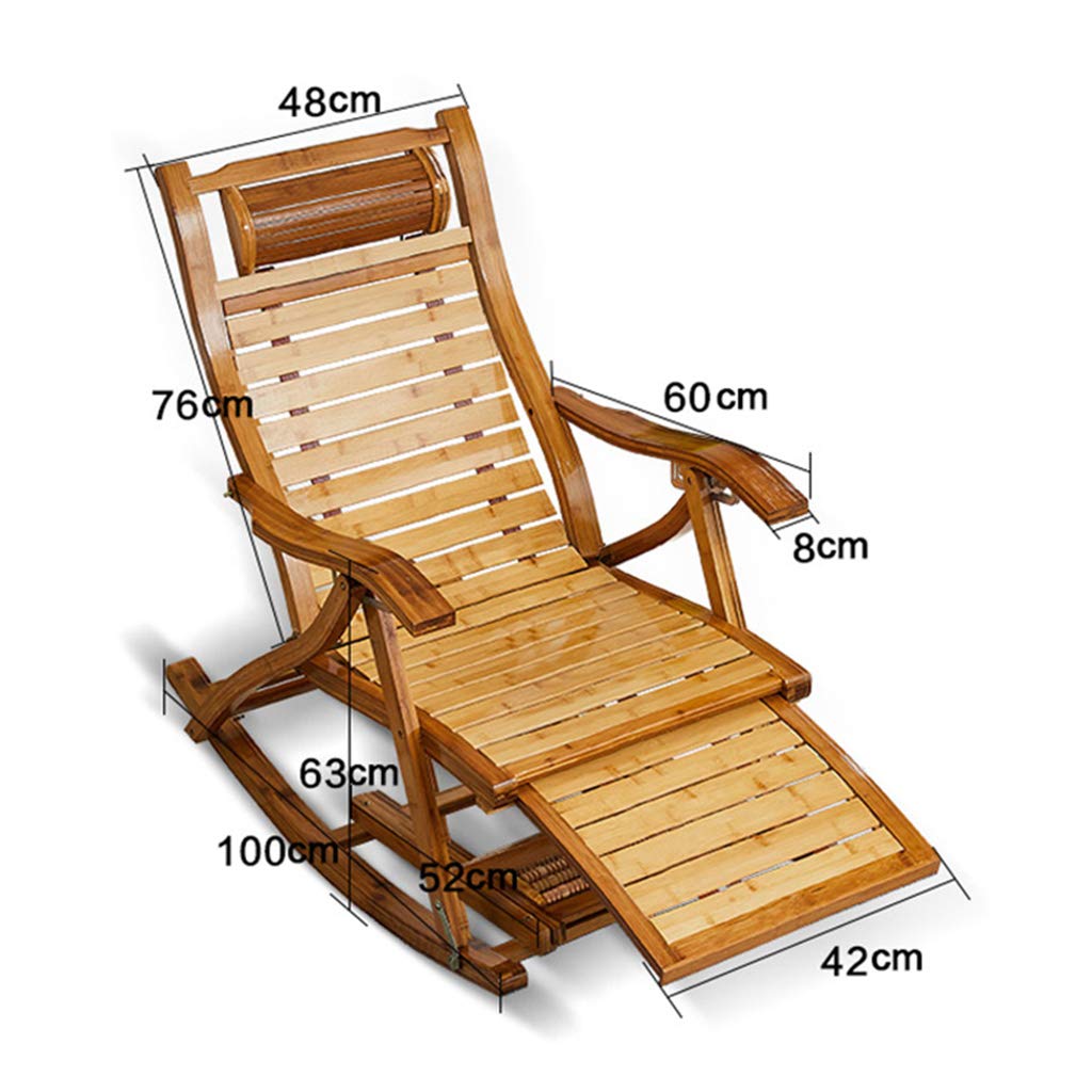 Amazon｜竹のラウンジチェア ポータブル折りたたみ ロッキングチェア