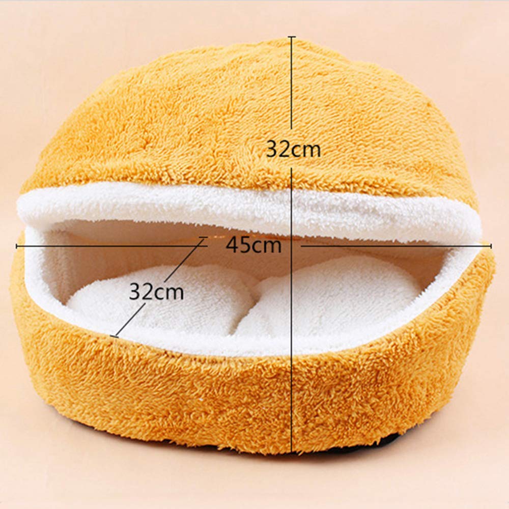 Gatto Dorme Rimovibile Borsa, Divani Mat Hamburger Dog House Breve Peluche Roditori Letto Caldo Cucciolo Kennel Nest Cushion Pet Products