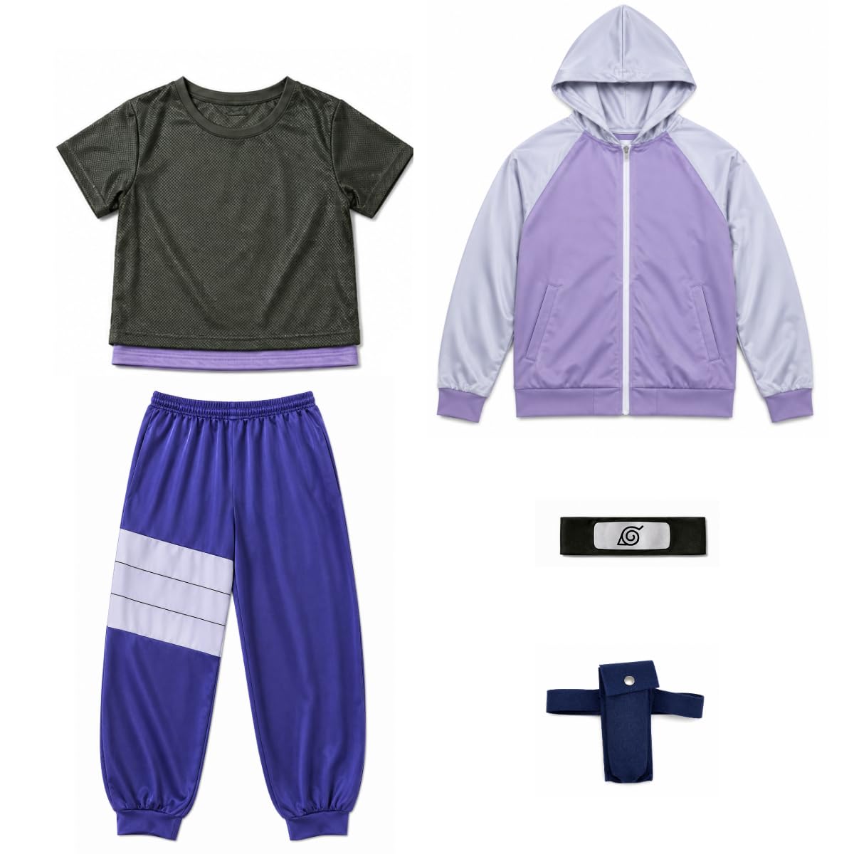 Chaks - Costume Hinata Hyuga pour fille, ensemble de costume d'anime
