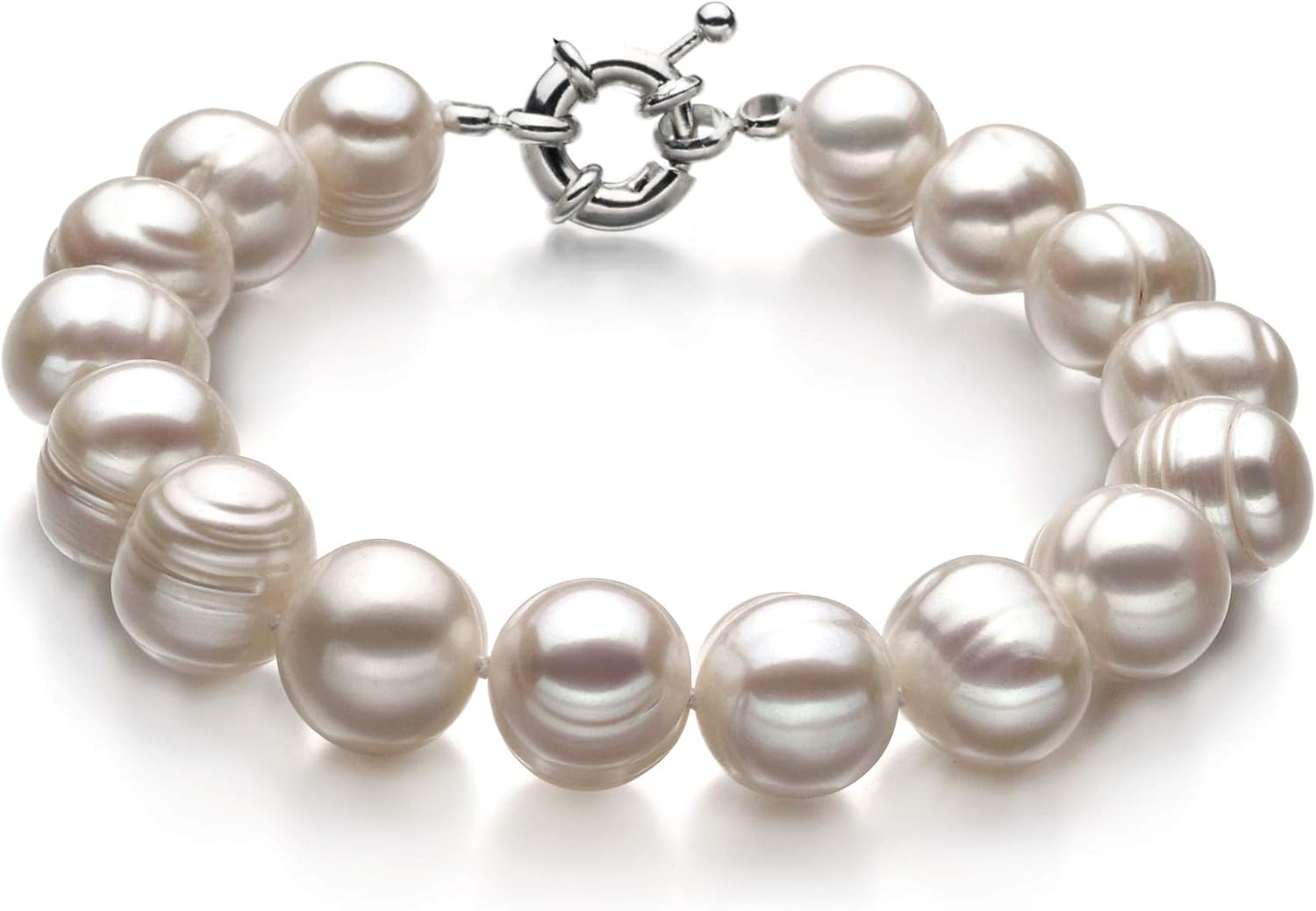 Single White 10-11mm A Quality Freshwater Cultured Pearl Bracelet for Women