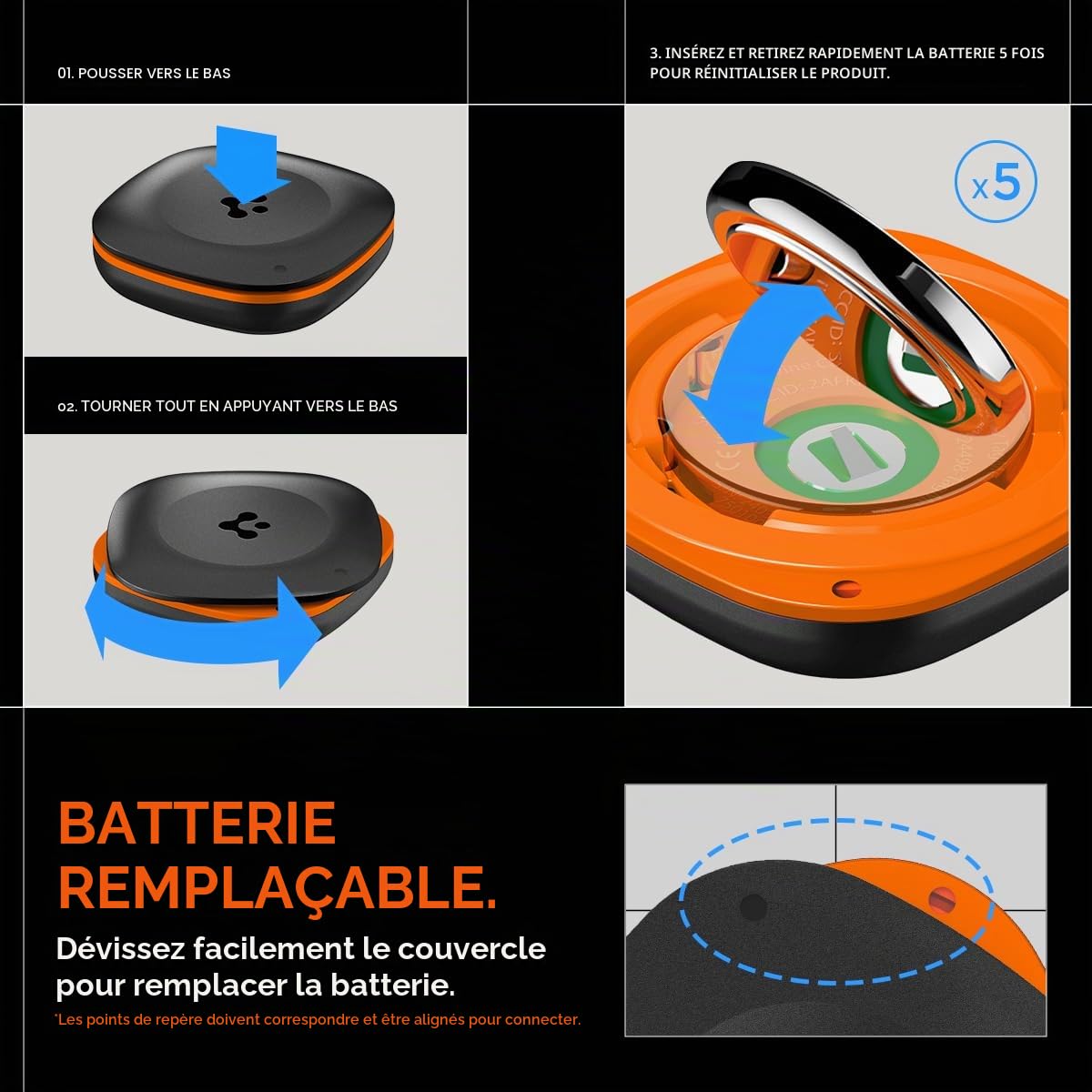 Spigen Tag Me Localisateur d’Article Bluetooth Tracker Compatible avec Application d'Apple (iOS et MacBook Uniquement) (1 pièce) - Noir