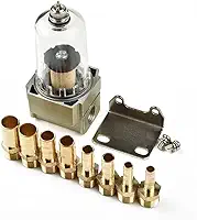 Tanque de captura de óleo do motor com reservatório de vidro metálico, kit de filtro de separador de óleo de ar para reduzir fuligem e lamas, inclui suporte de montagem e 6-12 mm