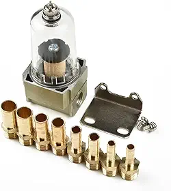 Tanque de captura de óleo do motor com reservatório de vidro metálico, kit de filtro de separador de óleo de ar para reduzir fuligem e lamas, inclui suporte de montagem e 6-12 mm