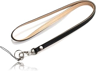 [カワショクニンカンサッポロ] 札幌革職人館 ネックストラップ 二枚革 日本製 牛革 オイルドレザー ブラック