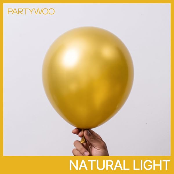 PartyWoo Gold Balloons 140pcs Different Sizes of 18 12 10 5 Inch Gold Balloon Arch Kit Garland for Birthday Wedding Anniversary Baby Shower Graduation Retirement Casino Party Decorations Gold-G101 - 3