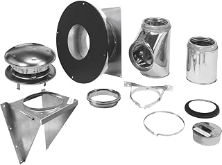 Selkirk Metalbestos 206622 Selkirk 6T-TWK 6" Complete Stove Thru Wall Kit, 6&quot, Stainless Steel