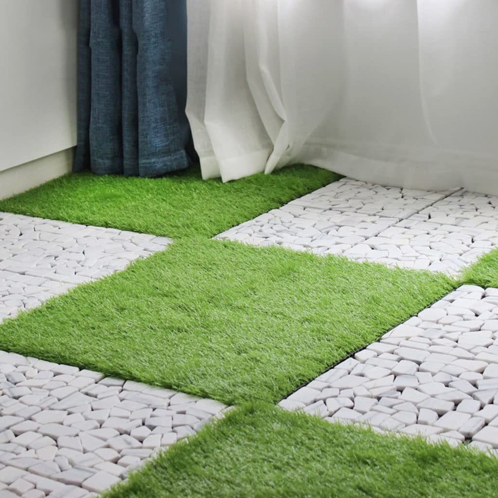 Tuile de gazon artificiel clipsable et dalles auto-drainantes pour terrasse
