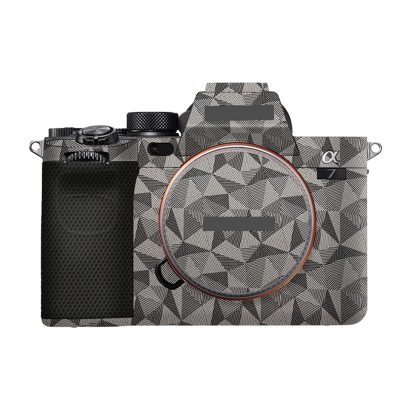 Image of Anti-Scratch Camera Cover Skin Sticker for Sony Alpha 7 IV /A7M4 /A7IV Camera Protector Film Skin (Triangle Titanium)