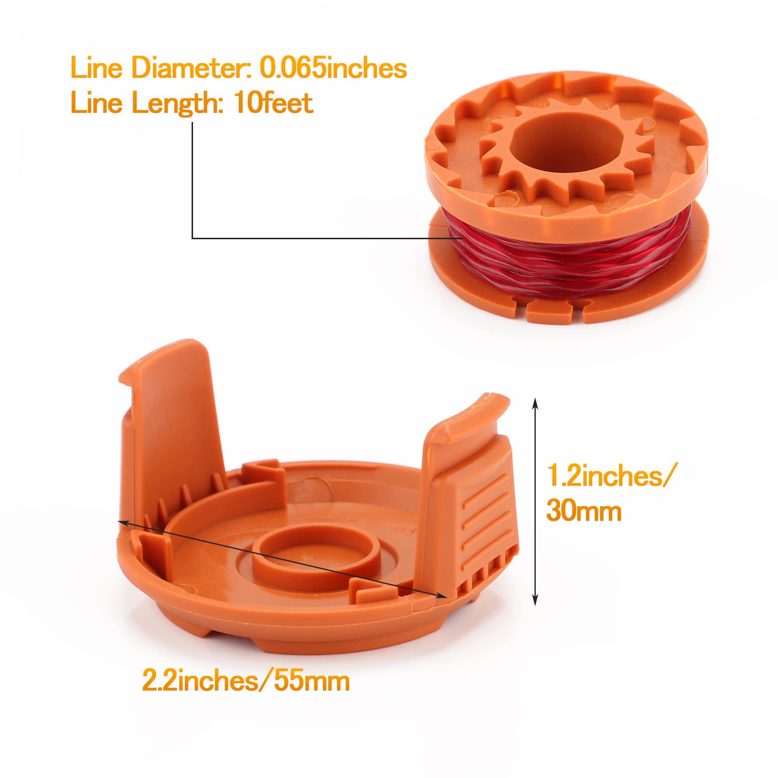 Bobina 10 Piedi 0.65 Pollici Bobina Di Ricambio Per Filo Da