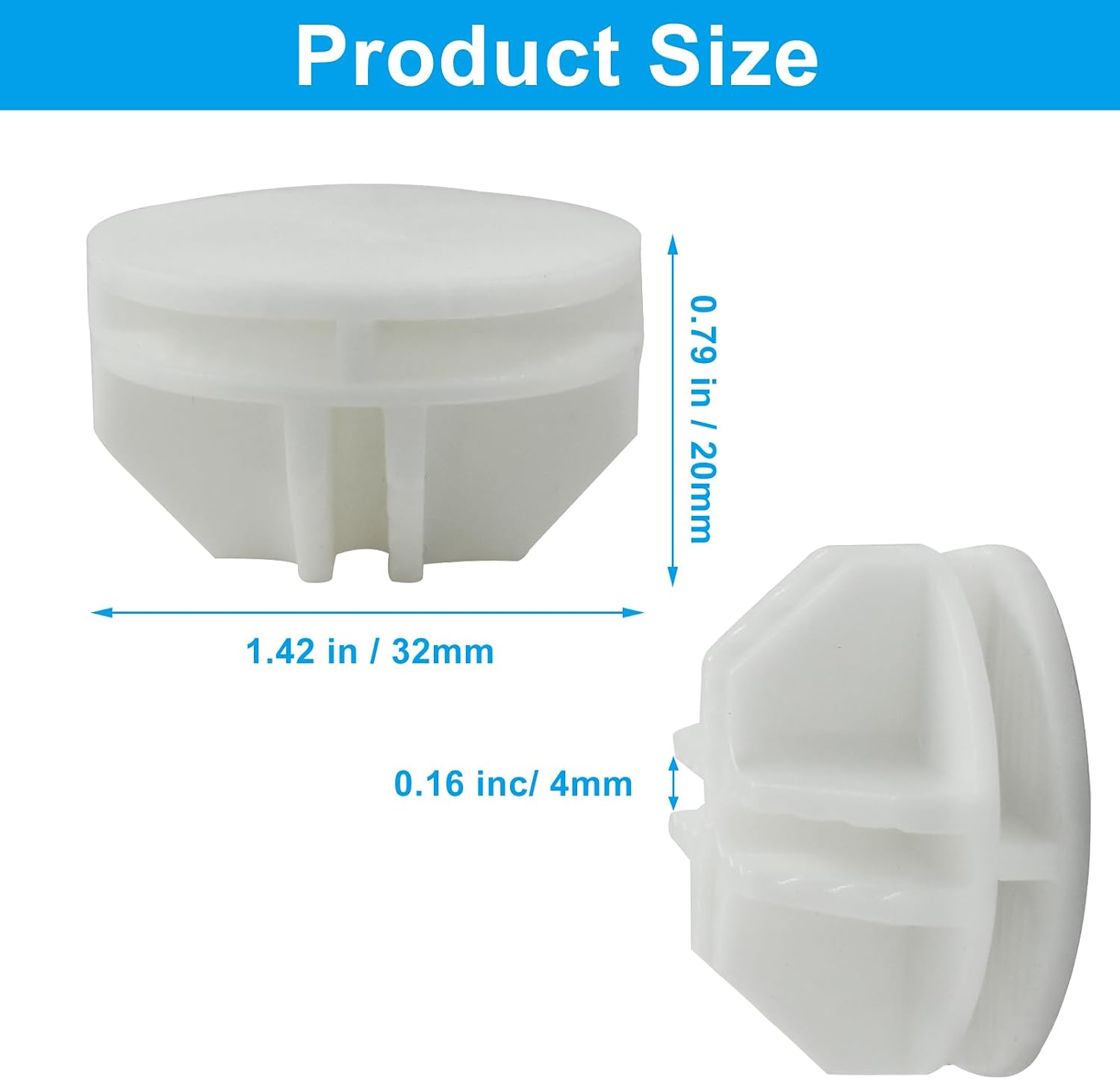 Hitefu 16 Pcs White Plastic Connector, 36mm Wire Grid Cube Organizer for Modular, Storage, Closet, Organizer, DIY