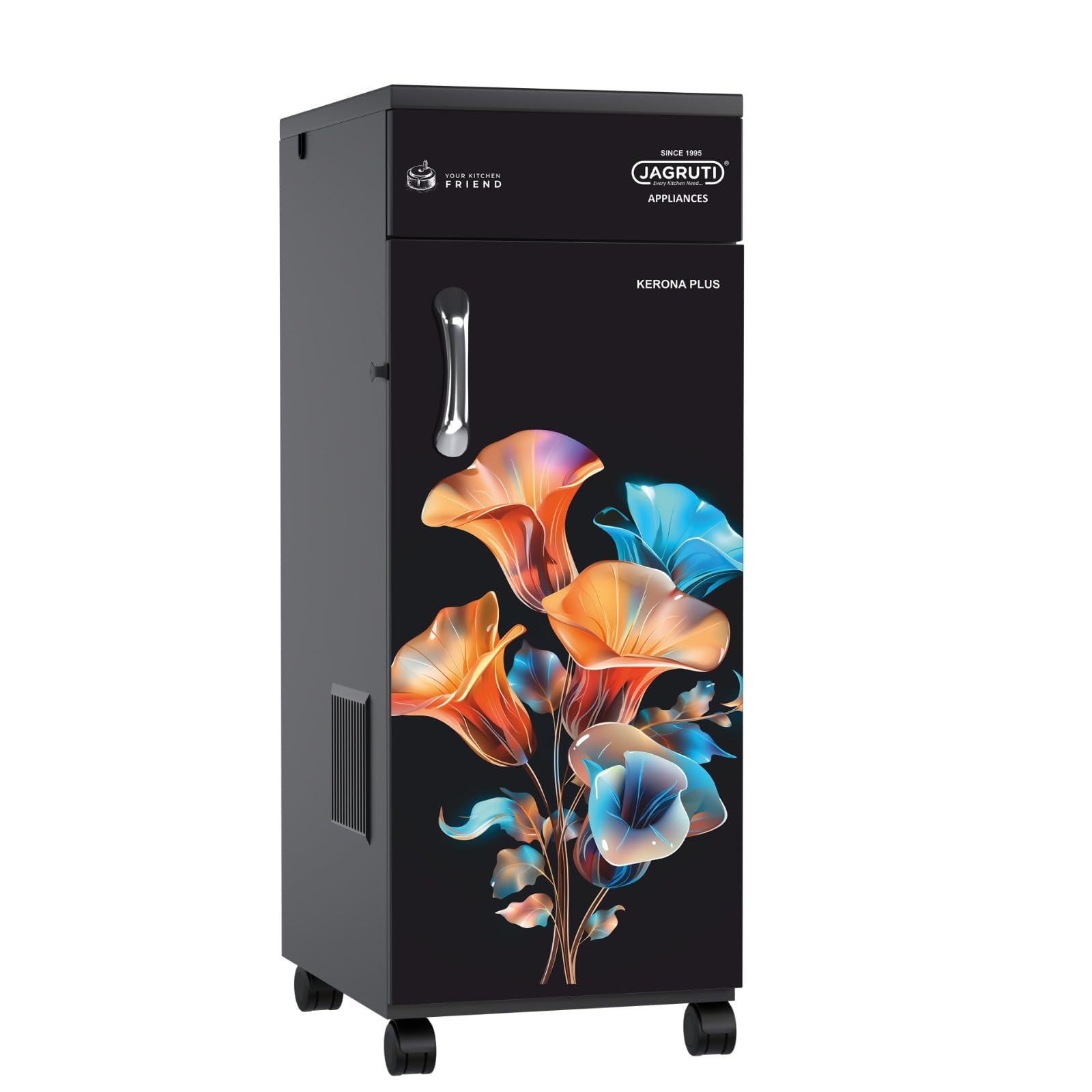 Jagruti Flourmill Kerona Plus 6.5KG Model with Mirror Finished Front Door | 5-7Kg/Hr Capacity Fully Automatic Domestic Flour Mill Made in India (Magical Flower)-image-35