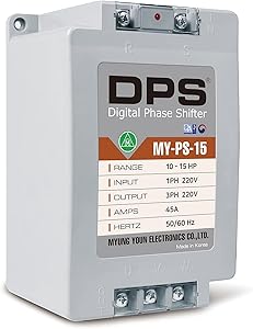 Single Phase to 3 Phase Converter, MY-PS-15, Best for 10Hp(7.5Kw) 30 Amp 200-240V Motor, Should Be Only Used for One Motor per One DPS, Input/Output 200V-240V