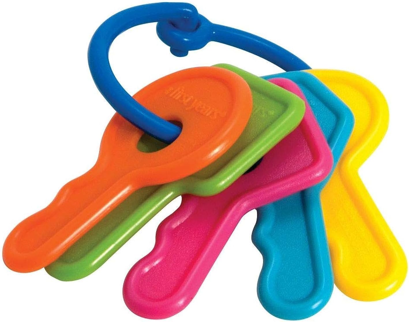 The First Years First Keys Baby Toy – Classic Multi-Colored Teething Keys for Infants and Toddlers – BPA-Free Rattle and Teether for Sensory Development and Motor Skills – 3M+