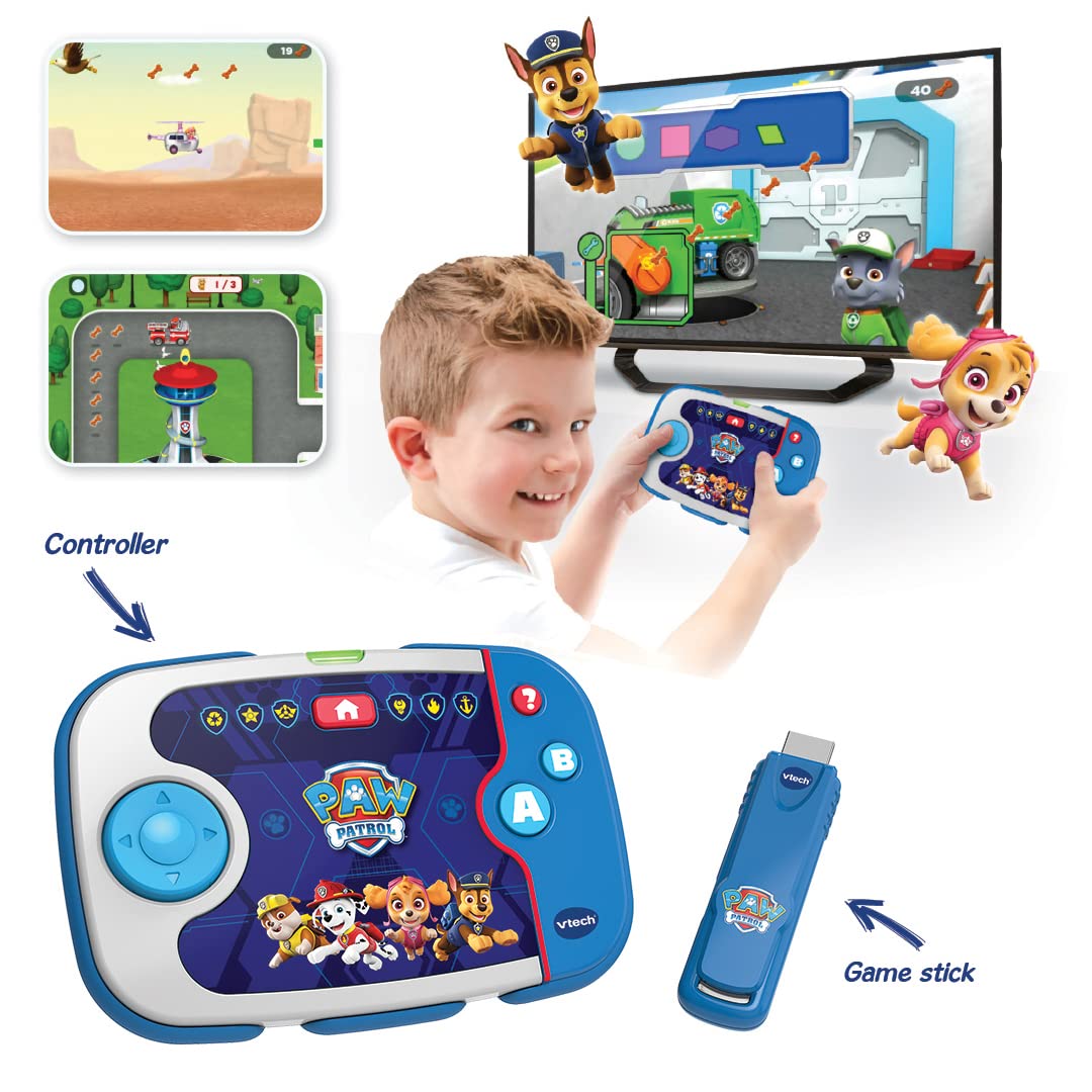 VTech V.Smile New Generation Patrulla Canina | Plug&Play educativa para niños +3 años | Versión ESP | Multicolor