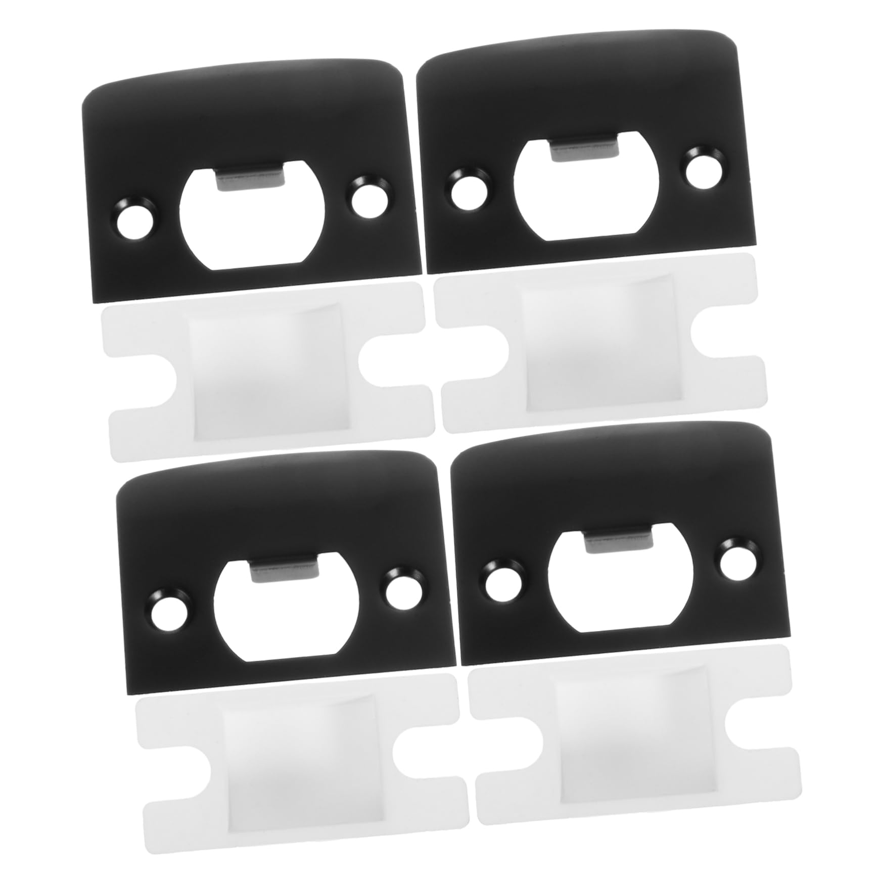 STOBOK 16ensembles Plaque De Renfort Pour Serrure De Porte Kit Installation Renforcé Pour Pênes Et Gâches De Porte Compatible Systèmes De Verrouillage Avec Vis Et Scellé