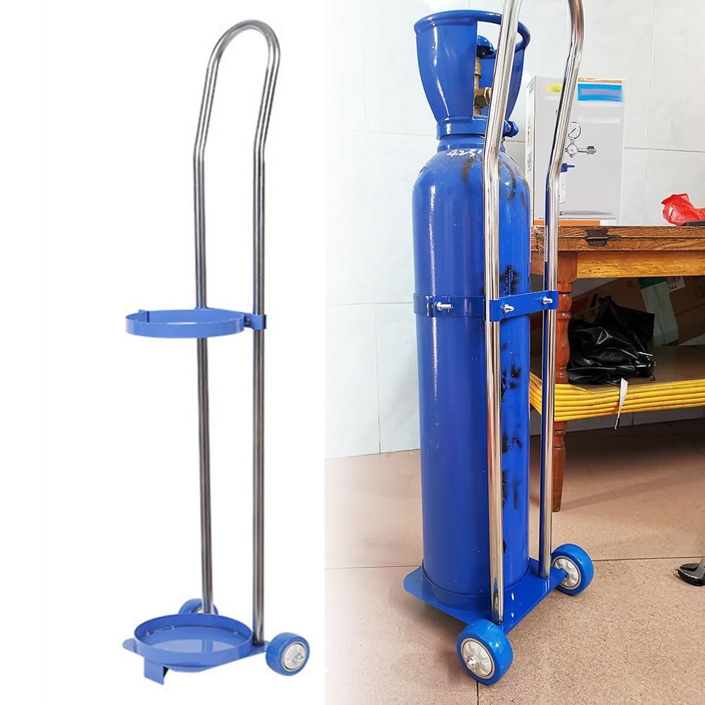 Detachable Nitrogen Tank Holder Dolly, Gas Cylinder Carrier Cart for 10-20 Liter Bottles for Transport And Storage Of Oxygen, Propane, Argon Cylinders(17x102cm)