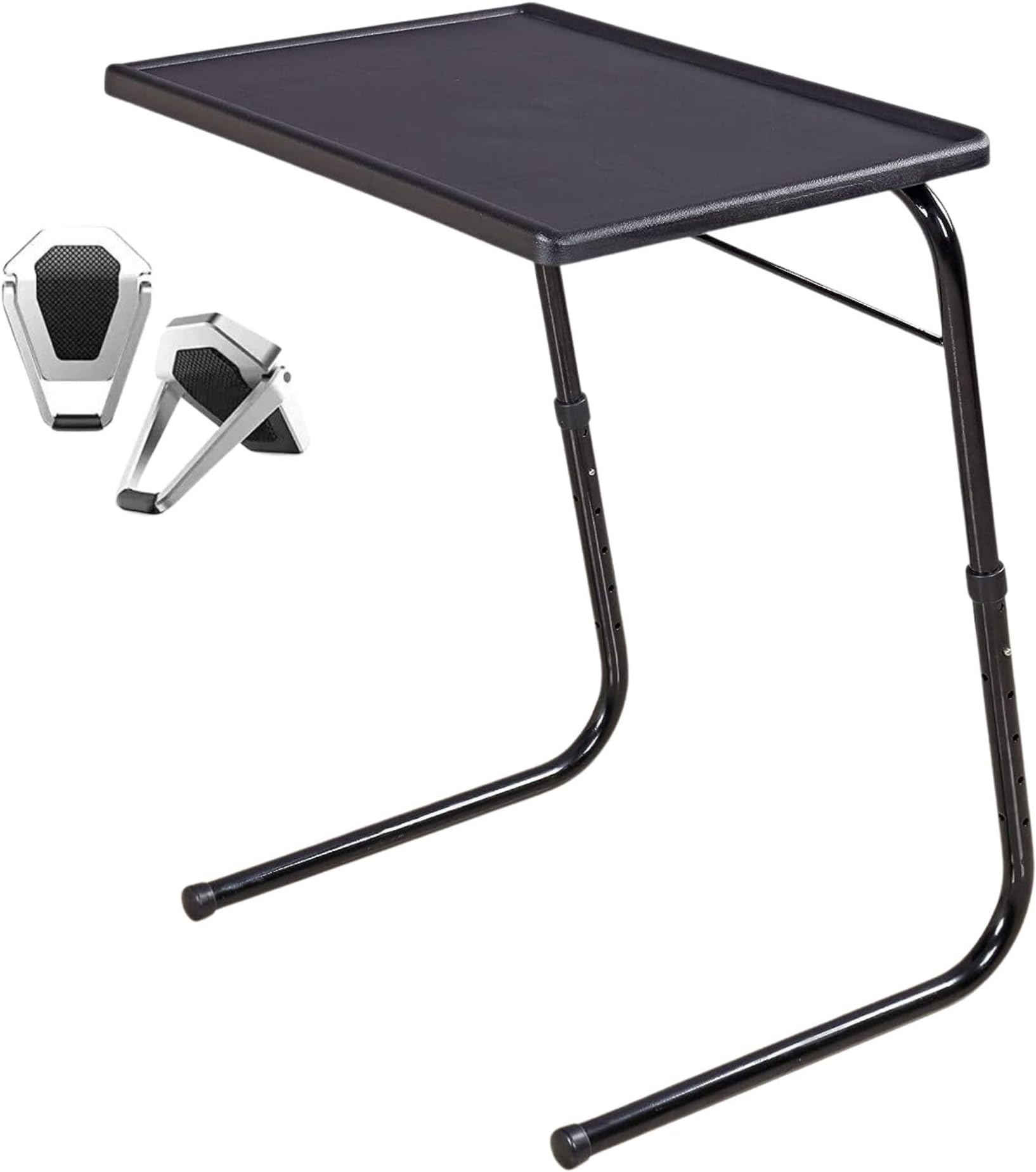 Gadget Wagon Table Black Strong and Sturdy for Studies; Laptop; Patient Dining; Foldable; Multi Purpose (Black 2)